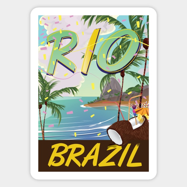 Rio Brazil Sticker by nickemporium1